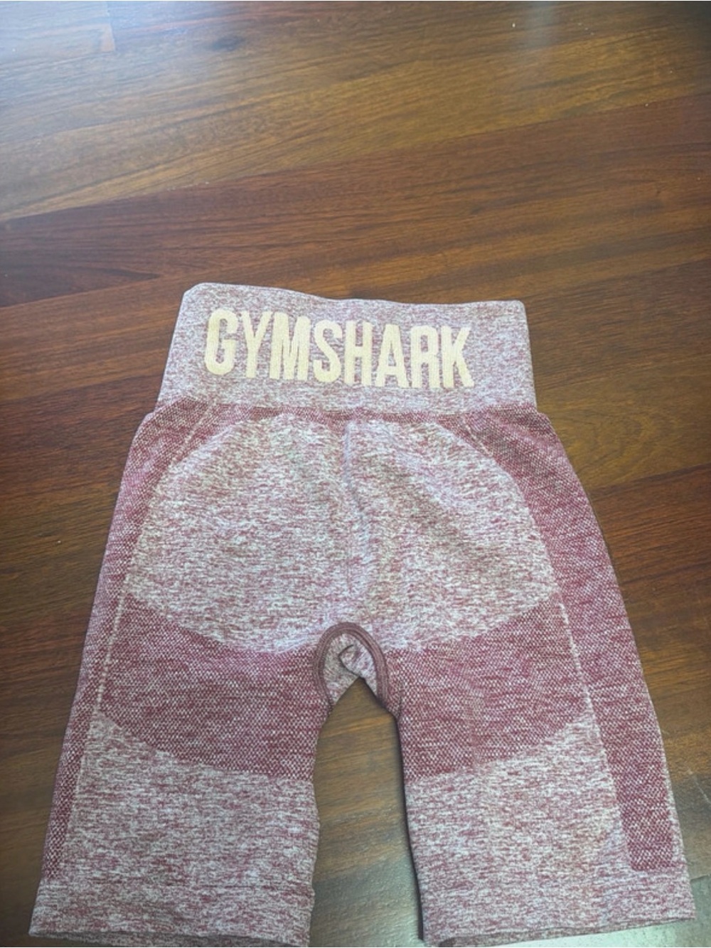 Gymshark Seamless Marled Burgundy Bike Shorts